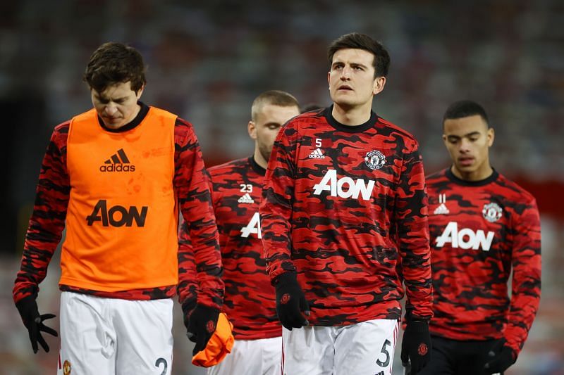 Manchester United's Victor Lindelof (L) and Harry Maguire. Photo: Phil Noble - Pool/Getty Images.